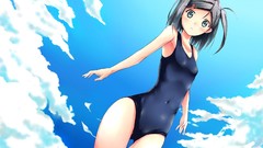 Clouds swimsuits skyscapes anime