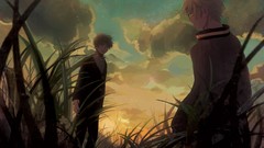 Clouds United Kingdom Boys! tall grass USA axis powers hetalia 