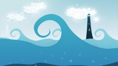 Clouds waves digital vectors