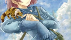 Clouds weapons Anime arm Jewelry Manga gloves earrings pink 