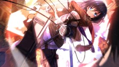 Clouds weapons Anime Swords buildings action shirts jackets 