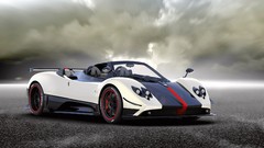 Clouds white cars roadster vehicles pagani zonda skyscapes 