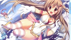 Clouds wings Anime gloves underwear panties thigh highs striped 