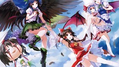 Clouds wings feathers hats socks Vampires navel flying white 