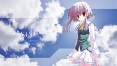 Clouds woman red eyes anime girls seifuku nanao naru sola