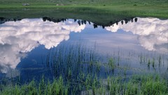 Clouds Wyoming yellowstone ponds valleys Lamar