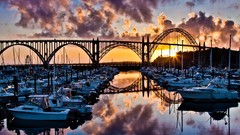 Clouds Yachts Bridges vehicles HDR Photography