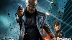 Cobie smulders samuel l jackson superheroes Nick Fury maria 