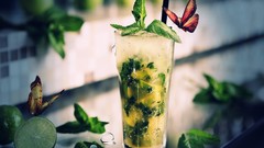 Cocktail alcohol mint drinks limes mojito rum liquor
