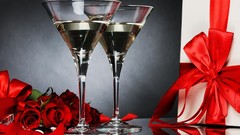 Cocktail roses glasses Gifts Martini