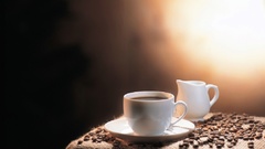 Coffee cup light food