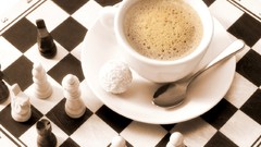 Coffee cups chess board raffaello
