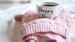 Coffee cups sweaters Happy Days