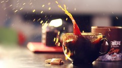 Coffee food brown splashes drinking beans Coffee and milk