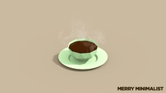 Coffee minimalistic low poly Simple Background