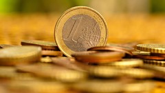 Coins Money Euro depth