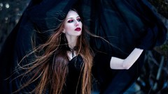 Cold dark lady black veil