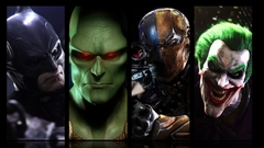 collage Batman joker deathstroke martian manhunter