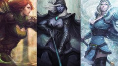 Collage Dota Dota 2 windrunner drow ranger crystal maiden 