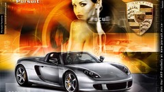Collage woman Porsche artwork girls with cars Porsche 911 