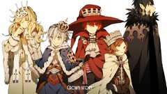 Collar white background hats white hair gloves blondes closed 