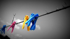 Colors clothespin selective coloring