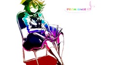 Colors drawings multicolor anime girls touhou video games 