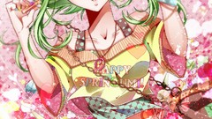 Colors long hair anime girls green eyes vocaloid green hair 