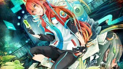 Colors red eyes long hair anime girls amatsuki redheads