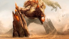 Colossus War Drawn rocks catapults