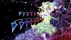 Colourful Anime background mirrored