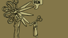 Comics scissors funny Running