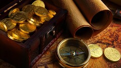compass Map gold coins