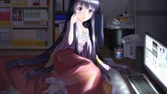 Computers dress long hair touhou houraisan kaguya video games 