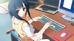 Computers purple school blue