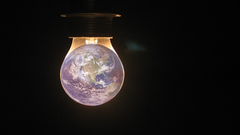 Concept Earth bulb