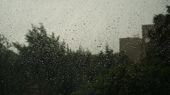 Condensation rain on glass