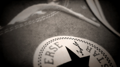 Converse monochrome greyscale close-up
