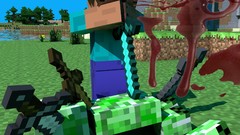 Copyright Swords minecraft creeper steve cinema 4d tapeta