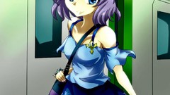 Costume Bags lavender blush anime girls blue eyes short hair 