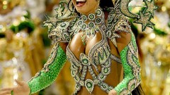 Costume cleavage feathers Brazil
