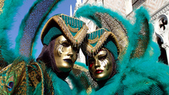 Costume feathers carnivals peacock