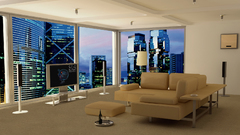 Couch interior Furniture 3d