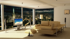 Couch interior Furniture 3d