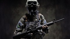 Counter-strike global offensive gas masks cosplay assault rifle