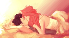 Couple kissing harry potter lily evans james potter lying down 