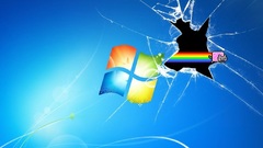 Crack rainbows nyan cat logos meme microsoft windows