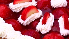 Cream strawberries whipped cream