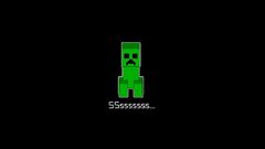 Creeper minecraft black background