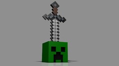 Creeper minecraft block exone